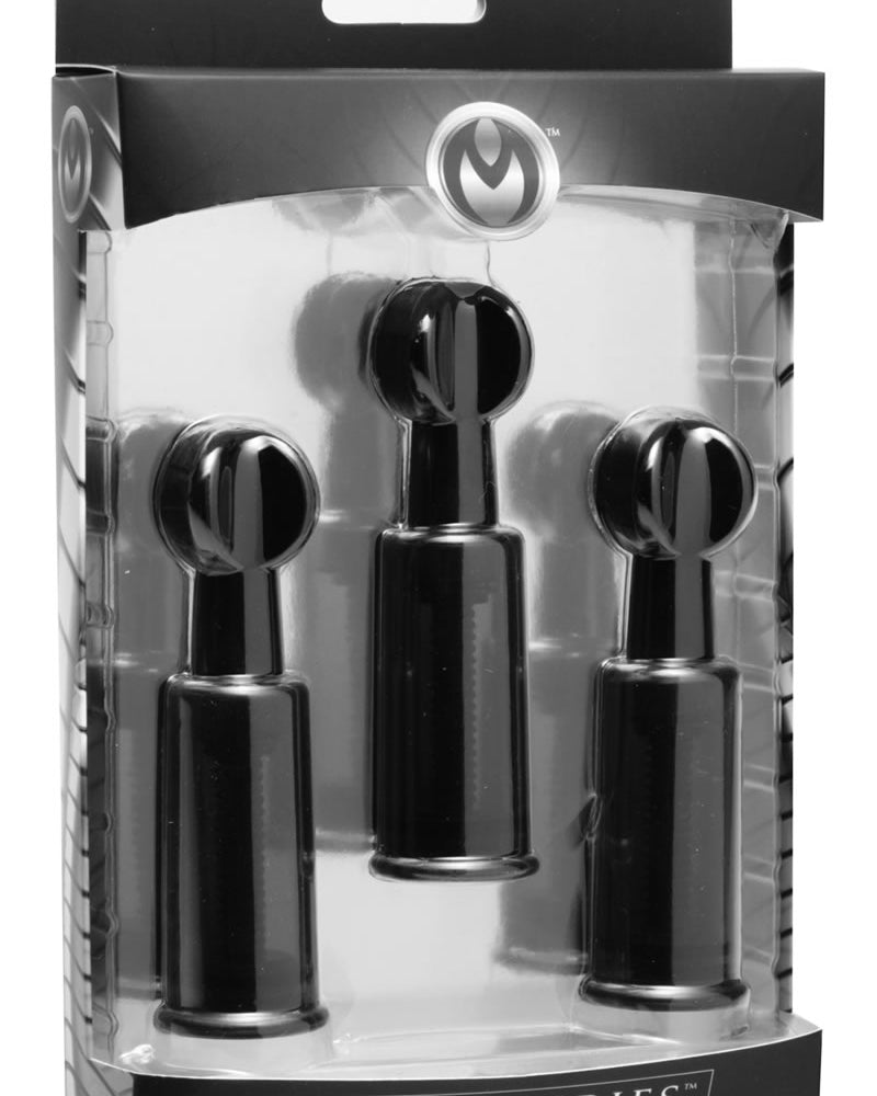 Juego de ventosas triples Master Series Fusion, color negro