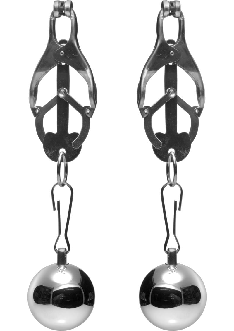 Pinzas para pezones con peso de metal Master Series Deviant Monarch de 3,5 pulgadas