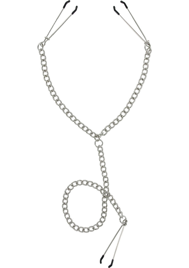 Tornillo de banco ajustable para pezón y clítoris de la serie Master Anais, estilo Y, de metal, de 24,5 pulgadas