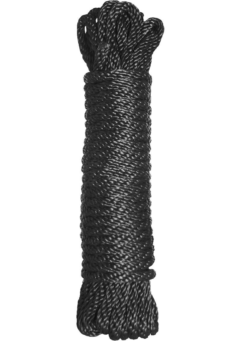 Master Series Karada Black Nylon Bondage Rope Black 25 Foot