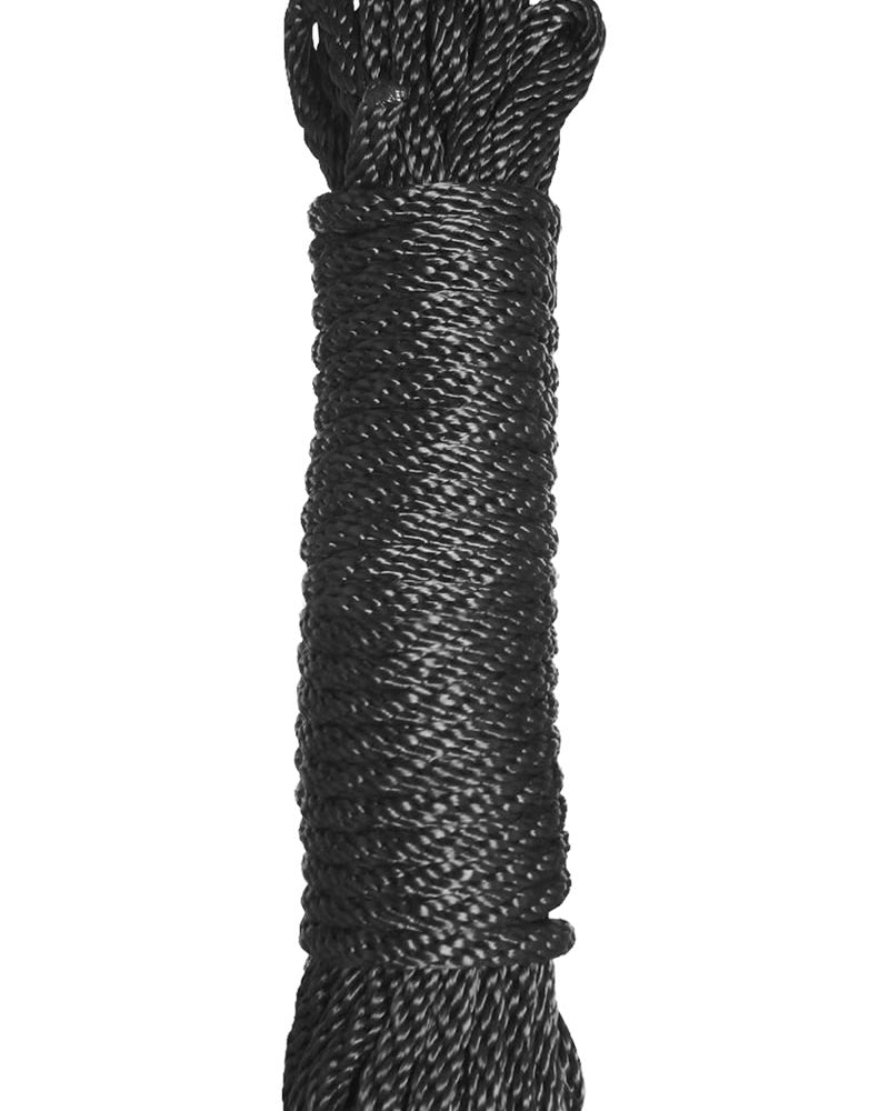 Master Series Karada Black Nylon Bondage Rope Black 25 Foot