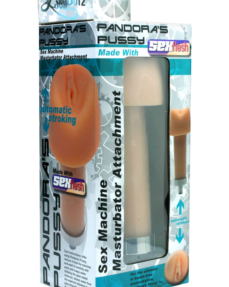 Love Botz Pandoras Pussy Sex Machine Masturbator Attachment Flesh 10.75 Inch