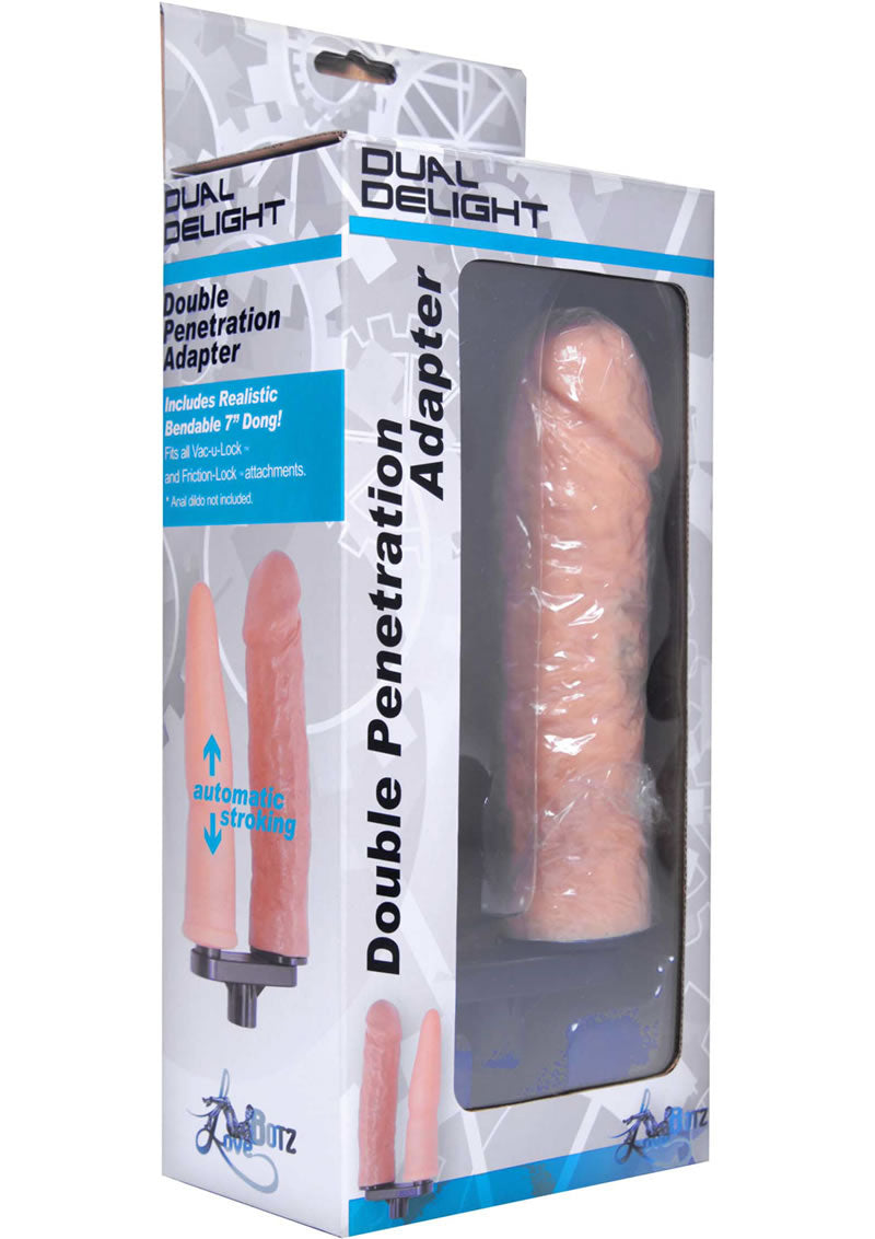 Love Botz Dual Delight Double Penetration Adapter Flesh 7 Inch