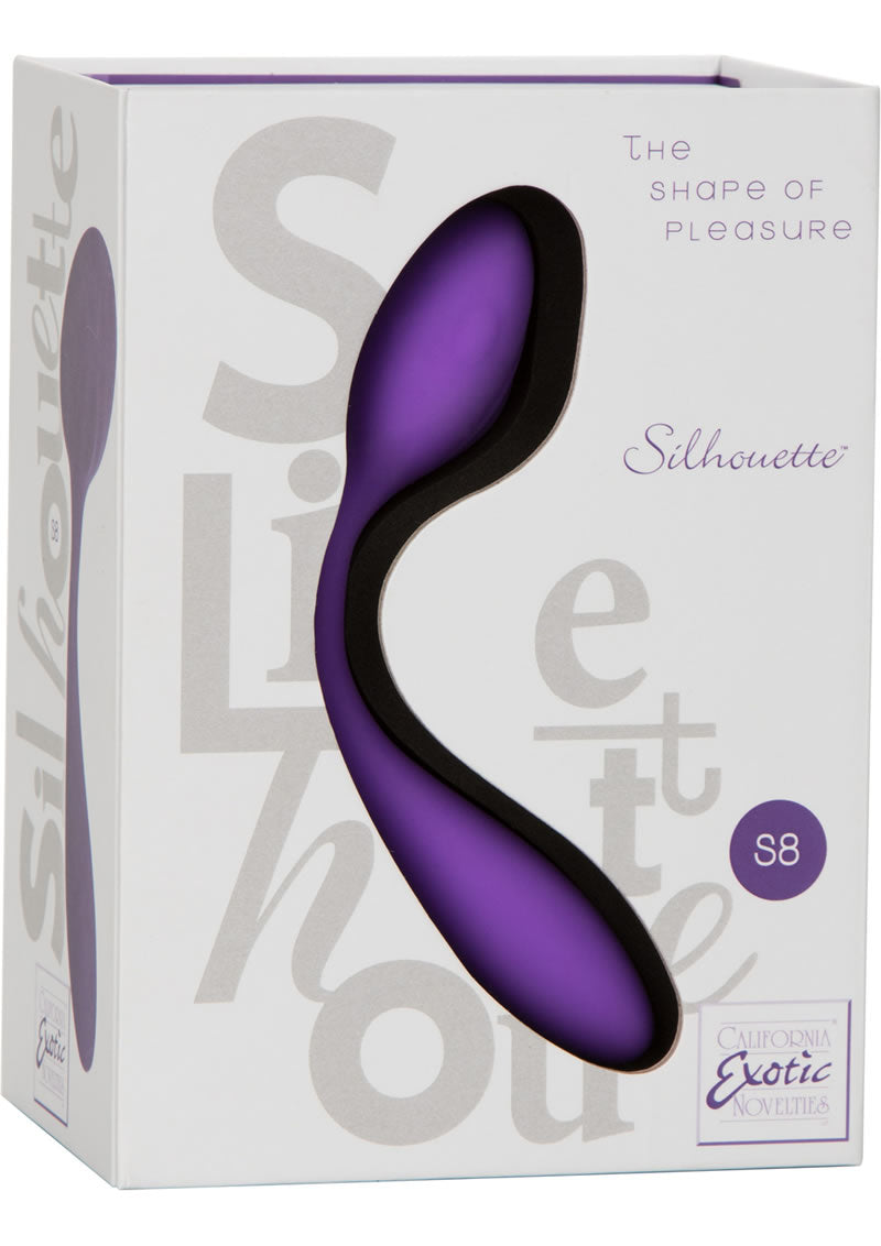 Silhouette S8 Masajeador recargable de silicona resistente al agua morado 6,25