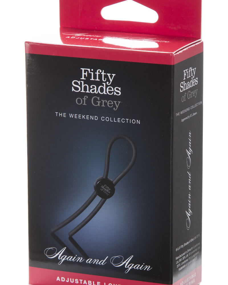 Anillo para el pene de silicona ajustable de Cincuenta sombras de Grey, color negro