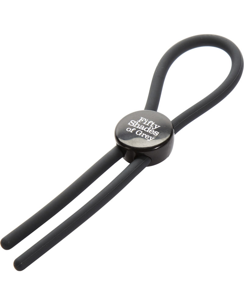 Anillo para el pene de silicona ajustable de Cincuenta sombras de Grey, color negro