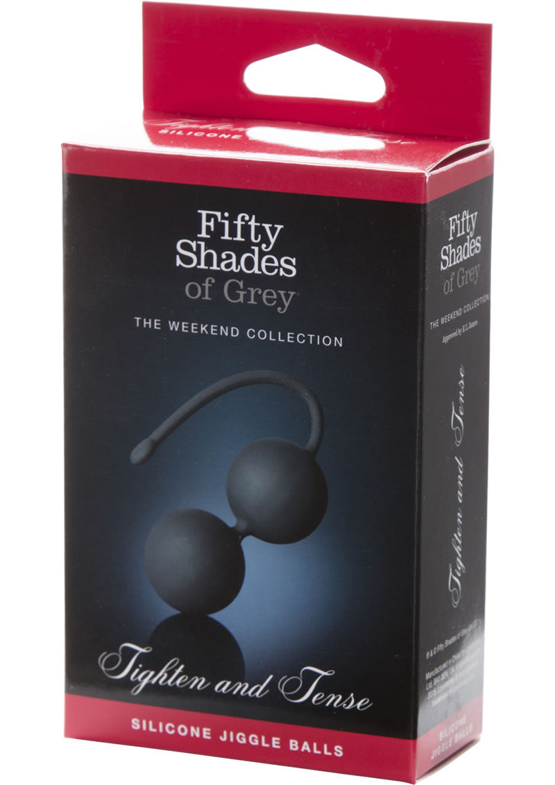 Pelotas de silicona tensoras y apretadas de Fifty Shades of Grey, color negro