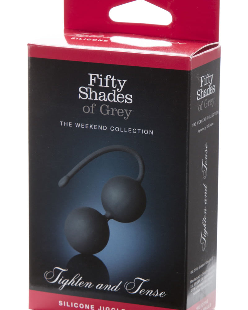 Pelotas de silicona tensoras y apretadas de Fifty Shades of Grey, color negro