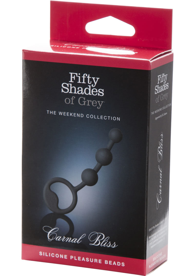 Cincuenta sombras de Grey Carnal Bliss Bolas anales de silicona negras