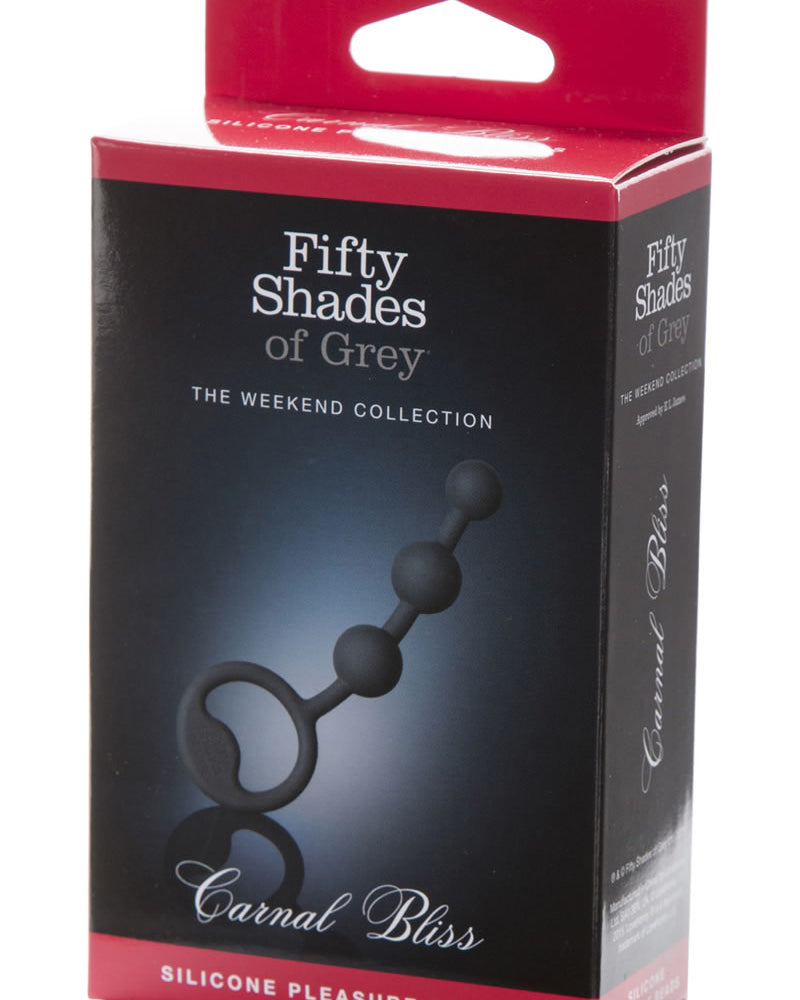 Cincuenta sombras de Grey Carnal Bliss Bolas anales de silicona negras