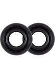 Anillos para el pene de gran tamaño Stay Hard Donut Rings, color negro, 2 unidades por paquete