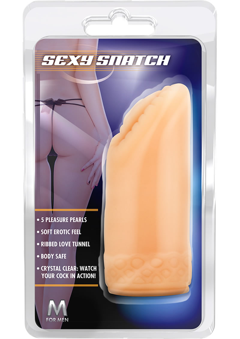 Masturbador masculino sexy con cuentas en color beige de 5,75 pulgadas