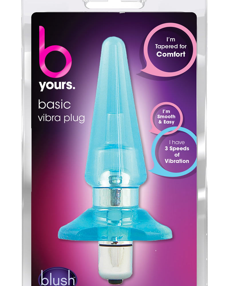 B Yours Basic Vibra Plug Impermeable Azul 4,25 Pulgadas