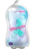 Play With Me Silicone Finger Vibe Waterproof Blue 3.5 Inch