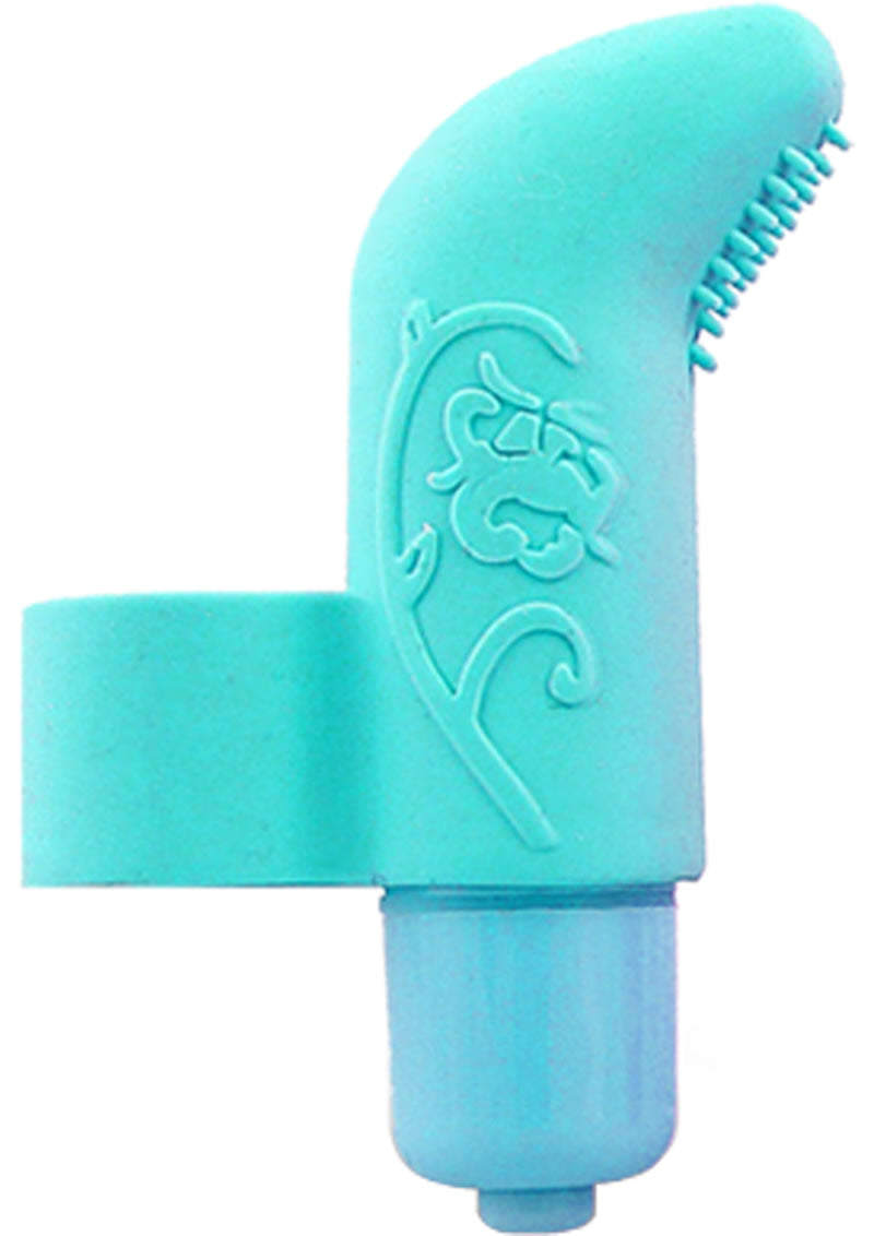 Play With Me Silicone Finger Vibe Waterproof Blue 3.5 Inch
