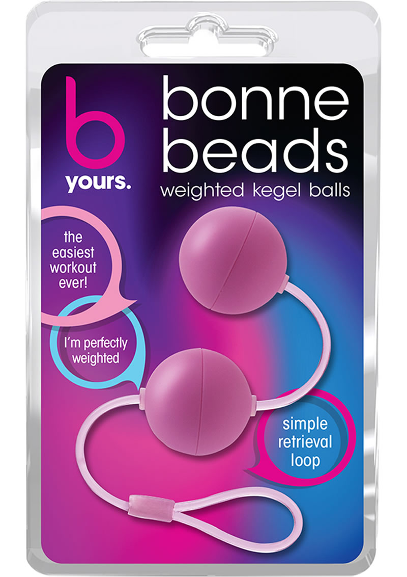 Bolas de Kegel con peso B Yours Bonne Beads de 7,5 pulgadas, color rosa