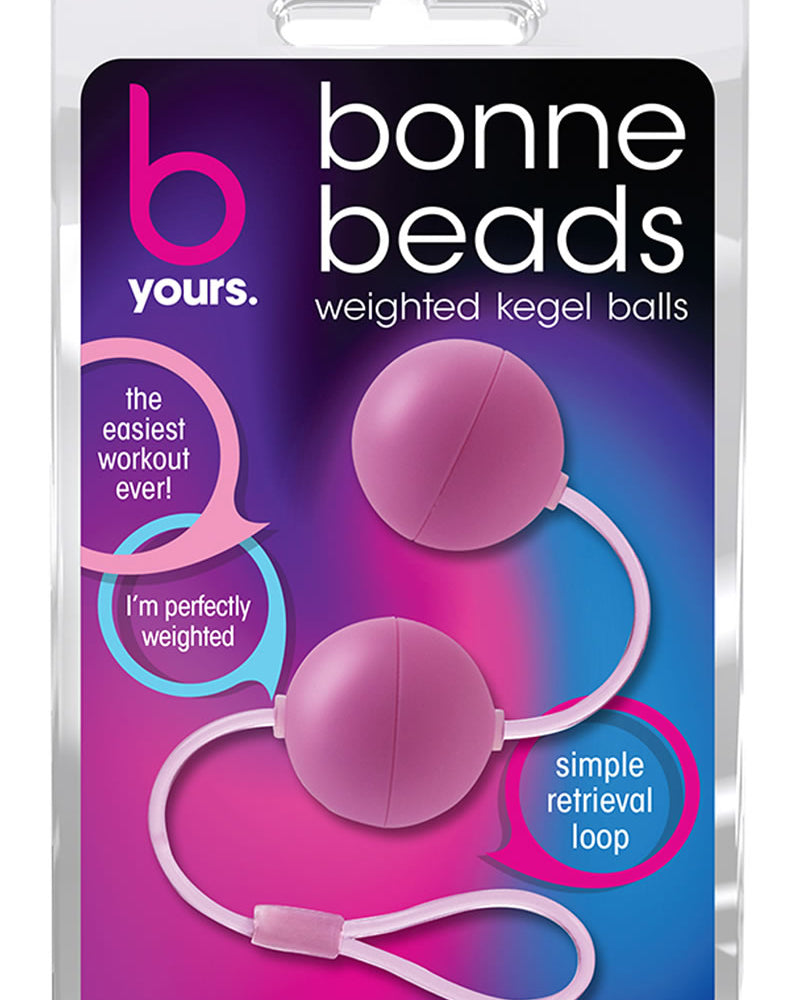 Bolas de Kegel con peso B Yours Bonne Beads de 7,5 pulgadas, color rosa