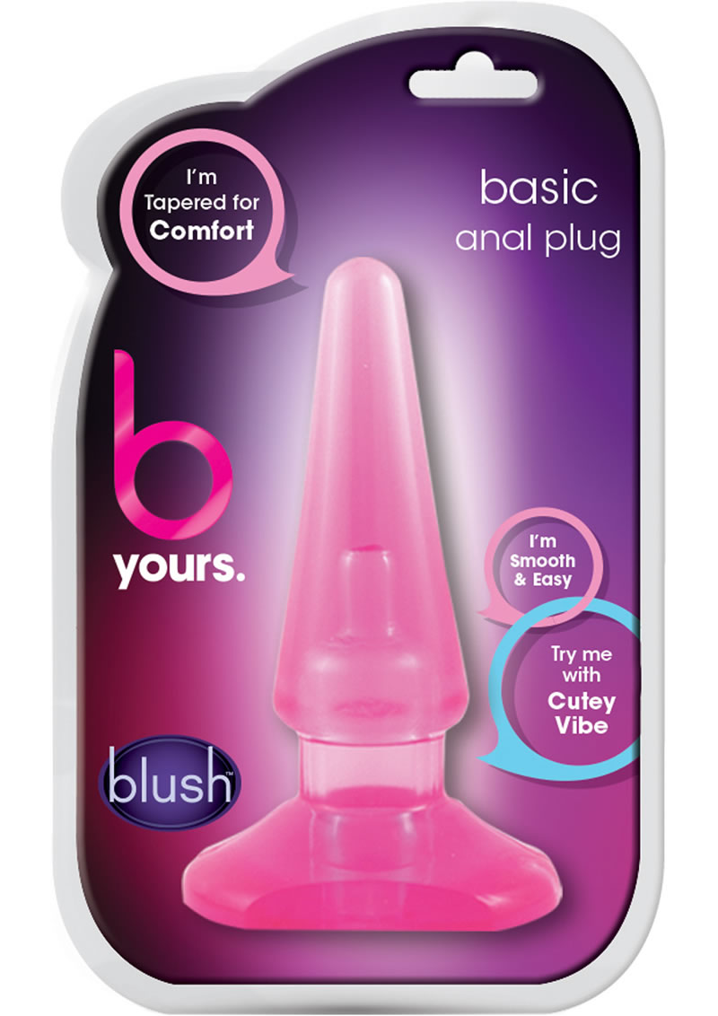 B Yours Basic Anal Plug Pink 4.25 Inch