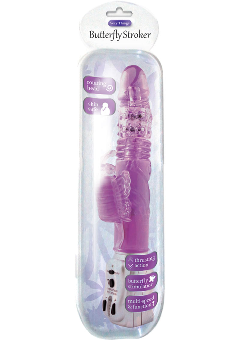 Sexy Thing Butterfly Stroker Vibe Purple 11.75 Inch