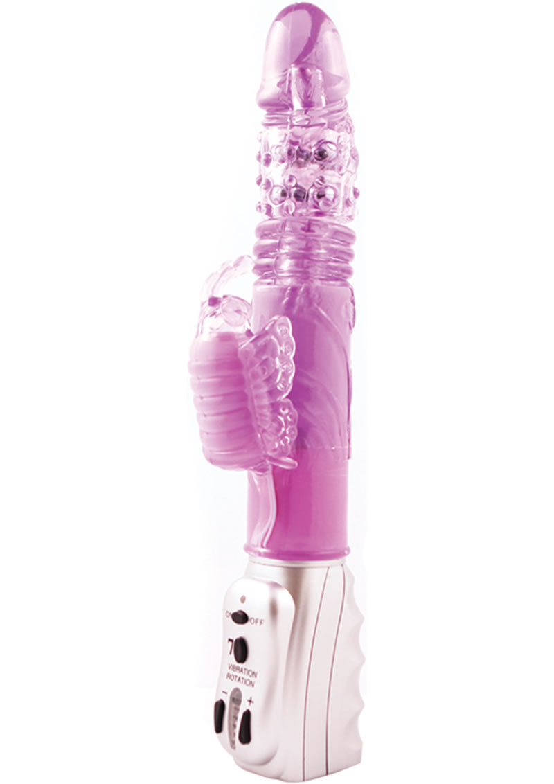 Vibrador para masturbación con forma de mariposa Sexy Thing, color morado, 11,75 pulgadas