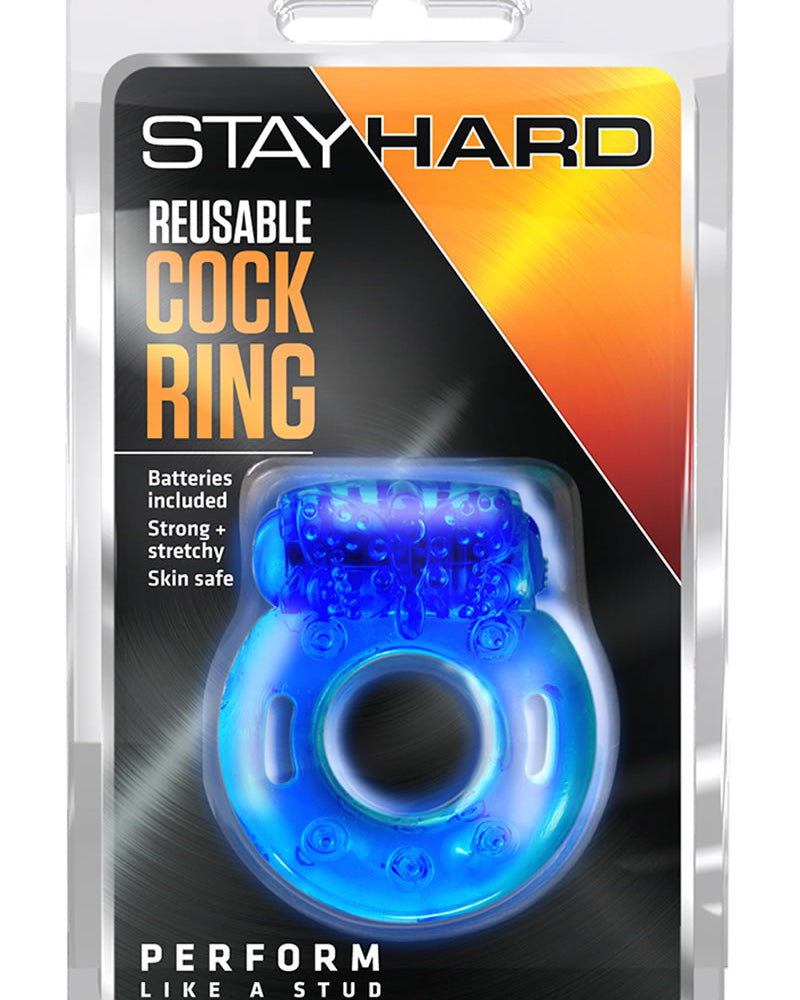 Anillo para el pene reutilizable Stay Hard azul