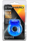 Anillo para el pene reutilizable Stay Hard azul