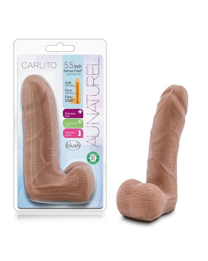 Consolador realista Au Naturel Carlito Latin Collection de 5,5 pulgadas