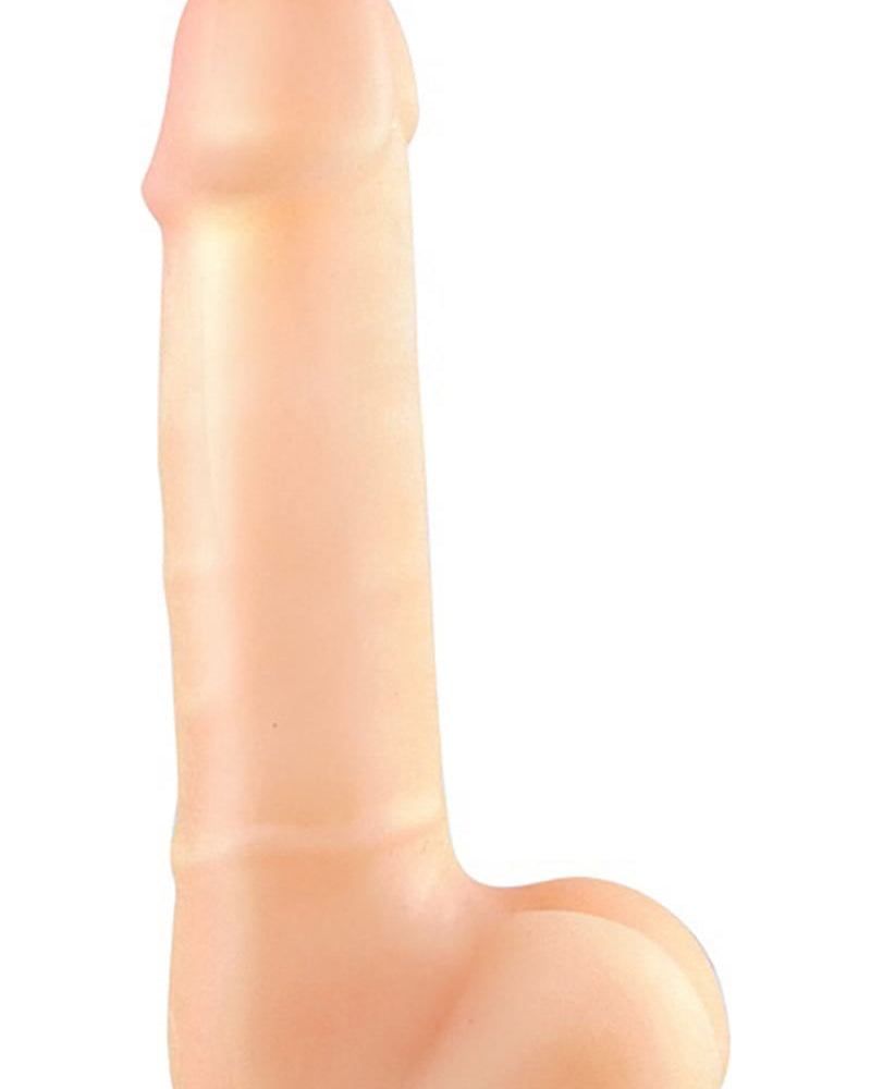 Consolador realista X5 Cock con espina flexible de color beige de 7 pulgadas