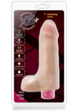 X5 Vibrating Cock Realistic Dildo Beige 7 Inch