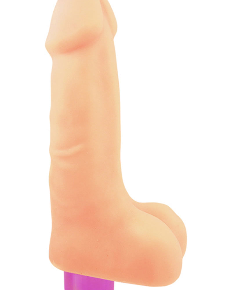 X5 Vibrating Cock Realistic Dildo Beige 7 Inch