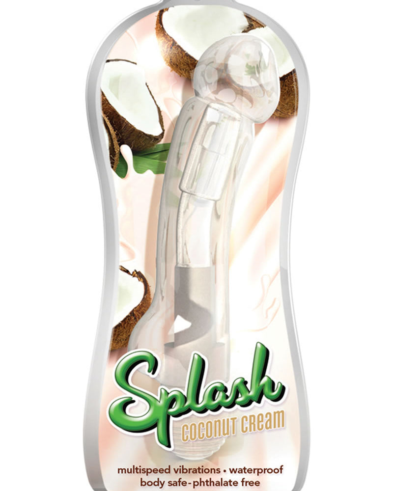 Vibrador Vive Splash Coconut Cream, resistente al agua, transparente, 6,25 pulgadas