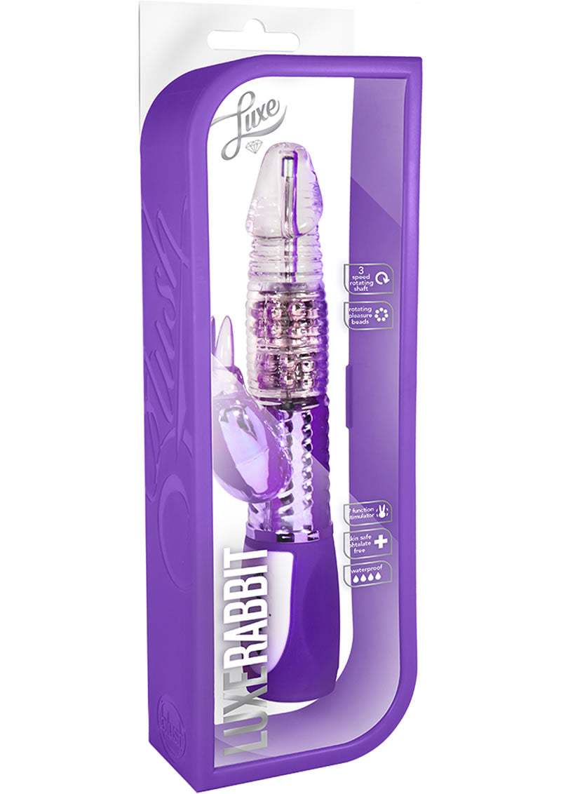 Vibrador Luxe Rabbit resistente al agua morado de 10,25 pulgadas