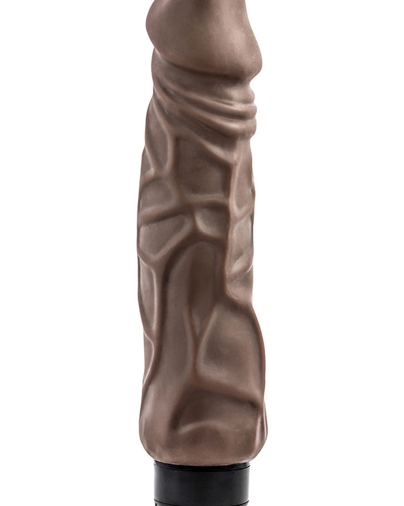 Consolador realista X5 Hard On Vibrating marrón resistente al agua de 9 pulgadas