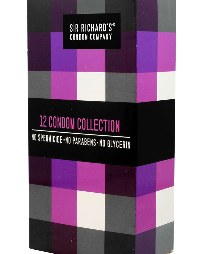 Condones de látex surtidos de la colección Sir Richards, 12 unidades por paquete