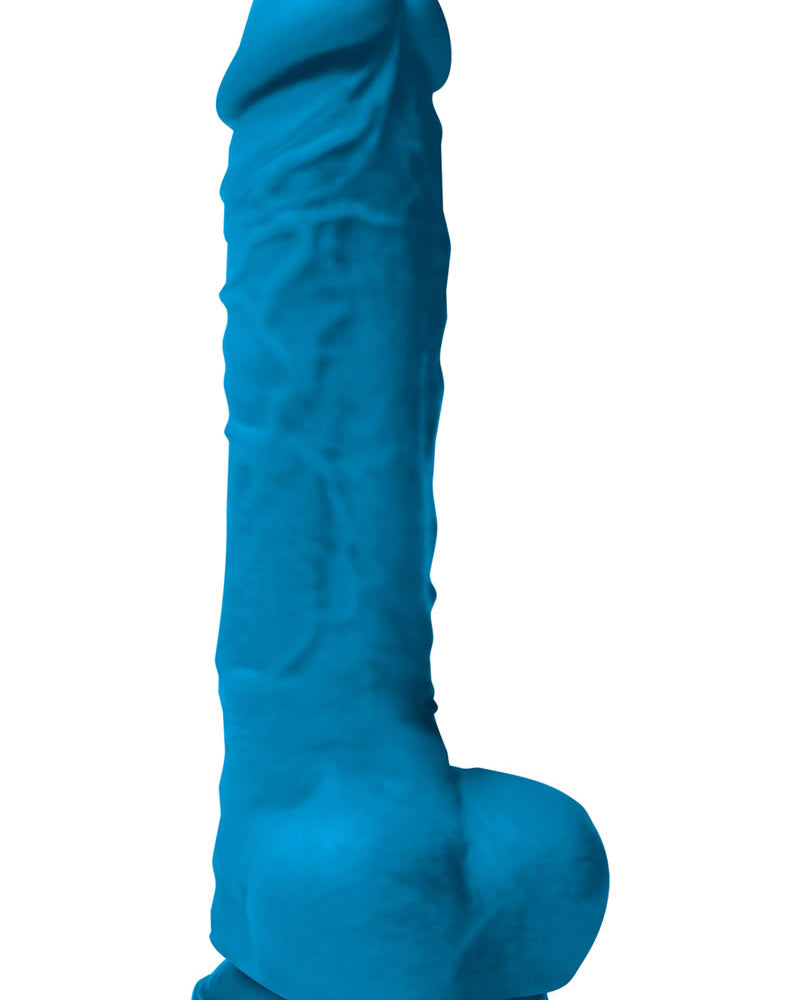 Colours Pleasures Realistic Silicone Dong Blue 5 Inch