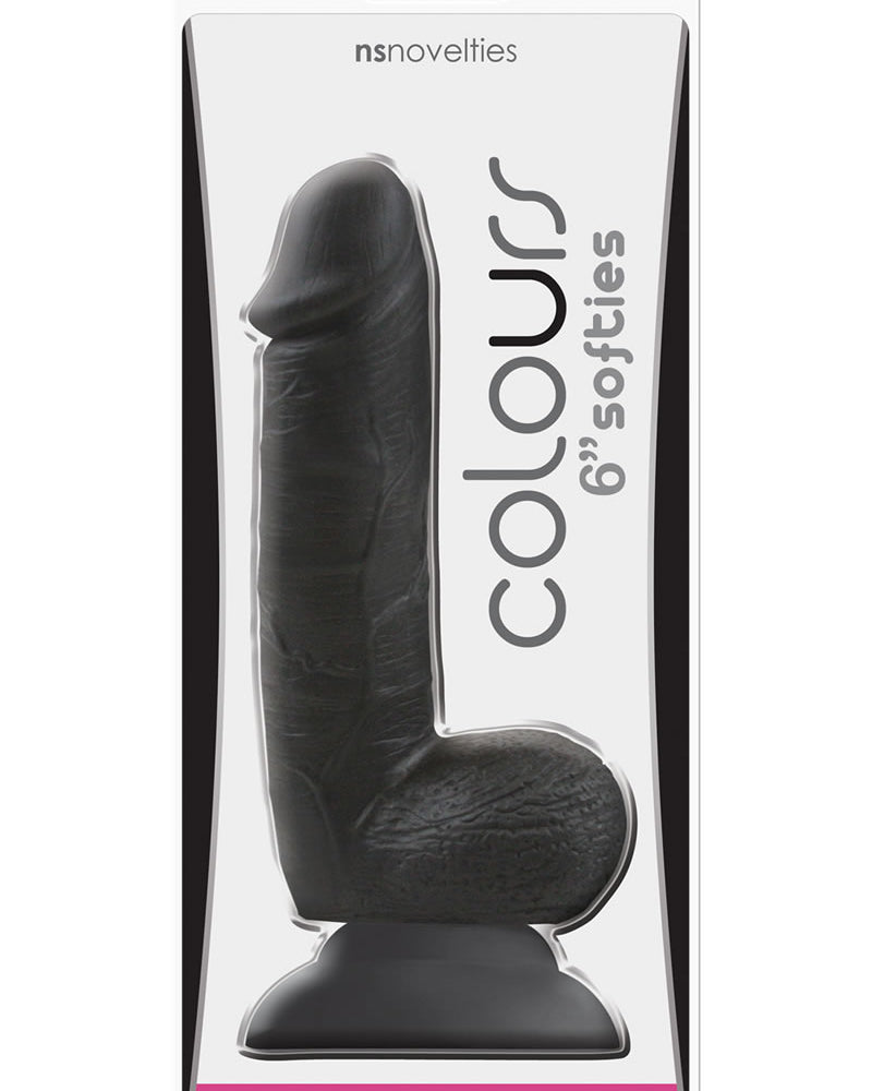 Colours Softies Realistic Dildo Black 6 Inch
