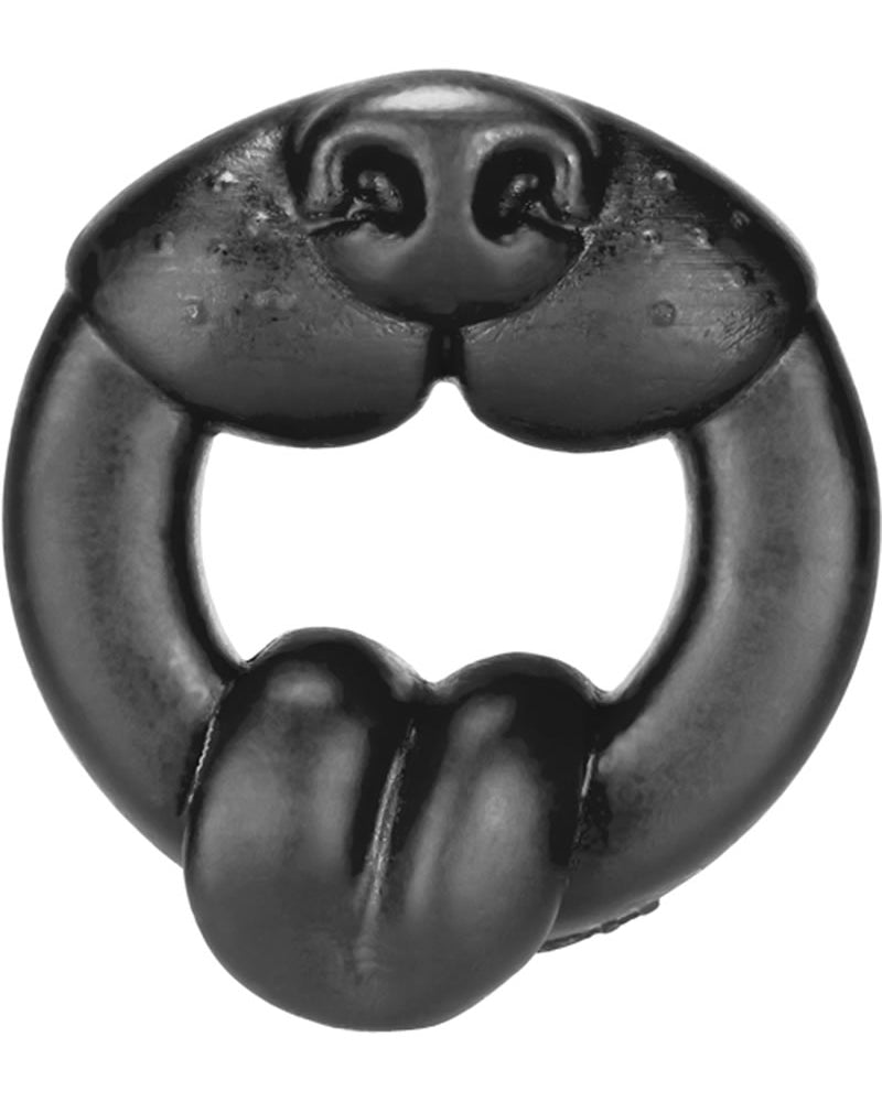 Anillo para el pene de silicona Oxballs Scrappy Puppy, color negro