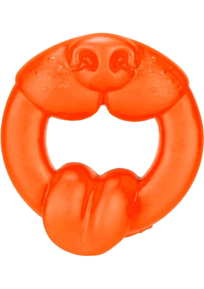 Oxballs Scrappy Puppy Silicone Cockring Orange