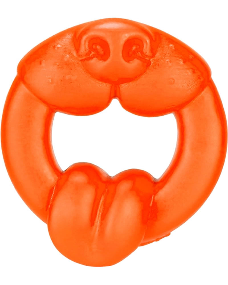 Anillo para el pene de silicona Oxballs Scrappy Puppy color naranja
