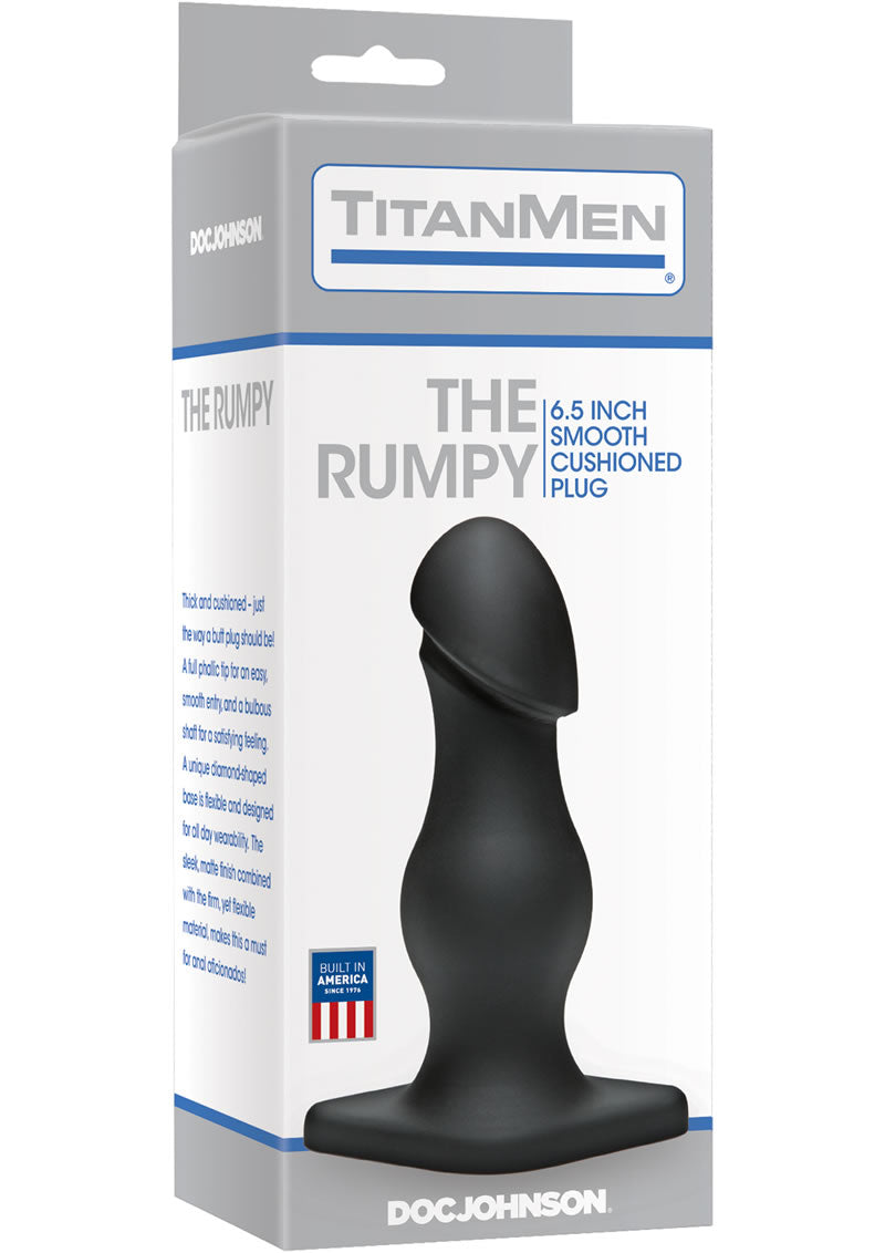 Tapón anal TitanMen The Rumpy negro de 6,5 pulgadas
