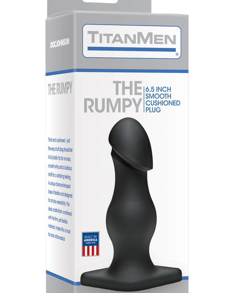 TitanMen The Rumpy Anal Plug Black 6.5 Inch