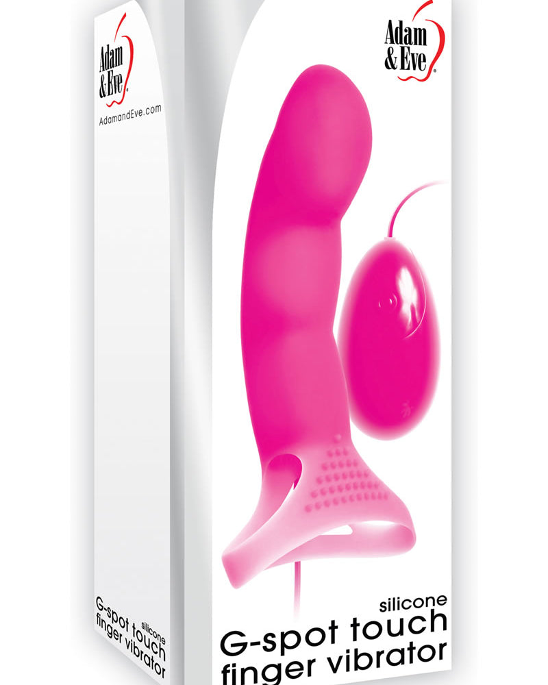 Vibrador con control remoto con cable y dedo G Spot Touch de Adam and Eve, color rosa