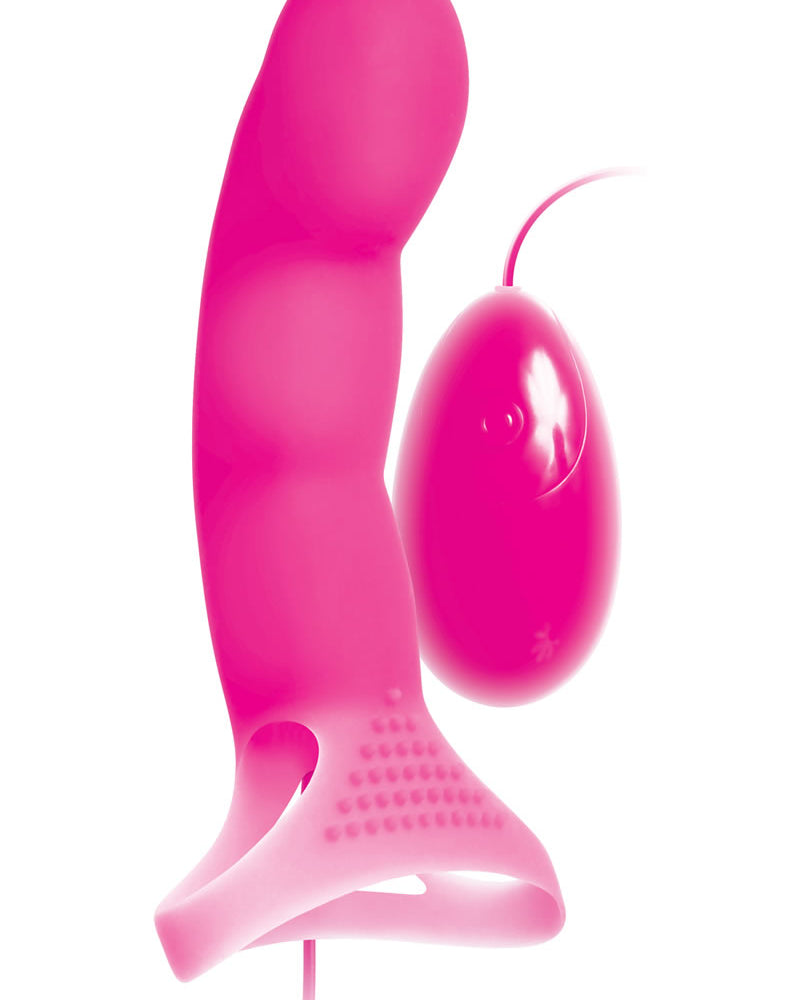 Vibrador con control remoto con cable y dedo G Spot Touch de Adam and Eve, color rosa