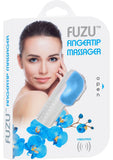 Masajeador de dedos Fuzu de silicona resistente al agua en color azul neón