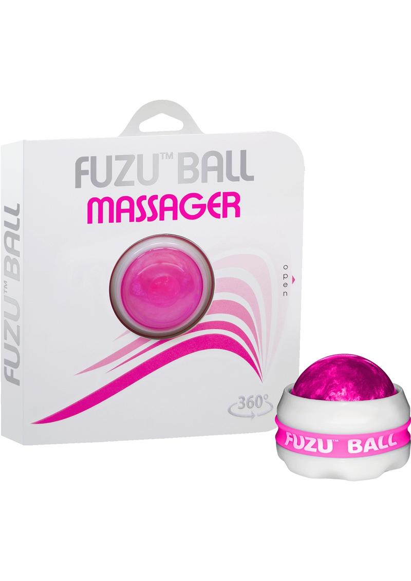 Masajeador de mano Fuzu Ball con bola rodante de 360 ​​grados, color rosa, 20 unidades por mostrador