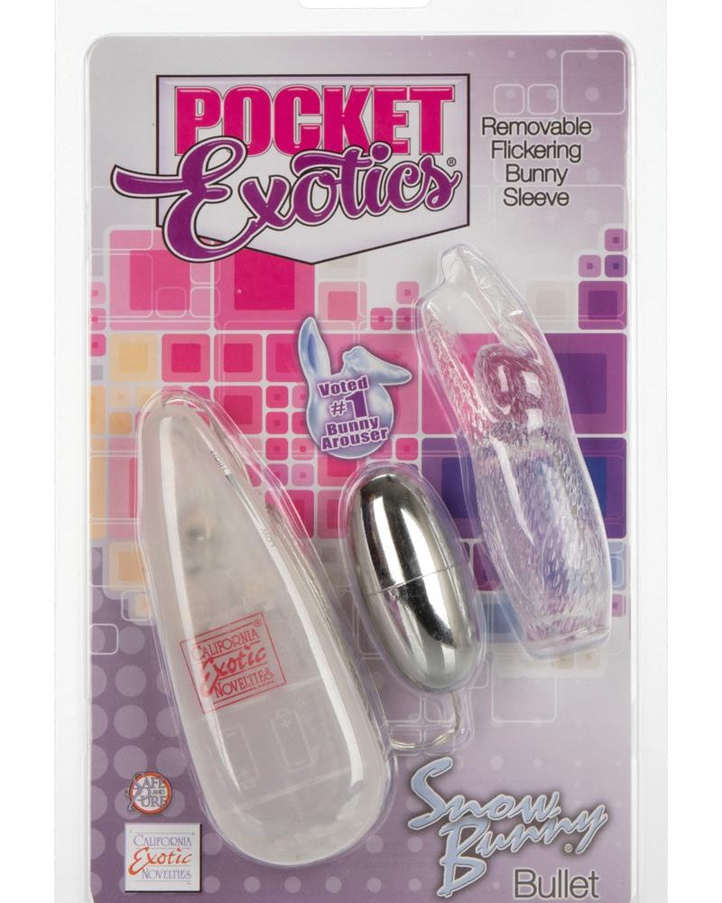 Conejito de nieve de Pocket Exotics, transparente, 4 pulgadas