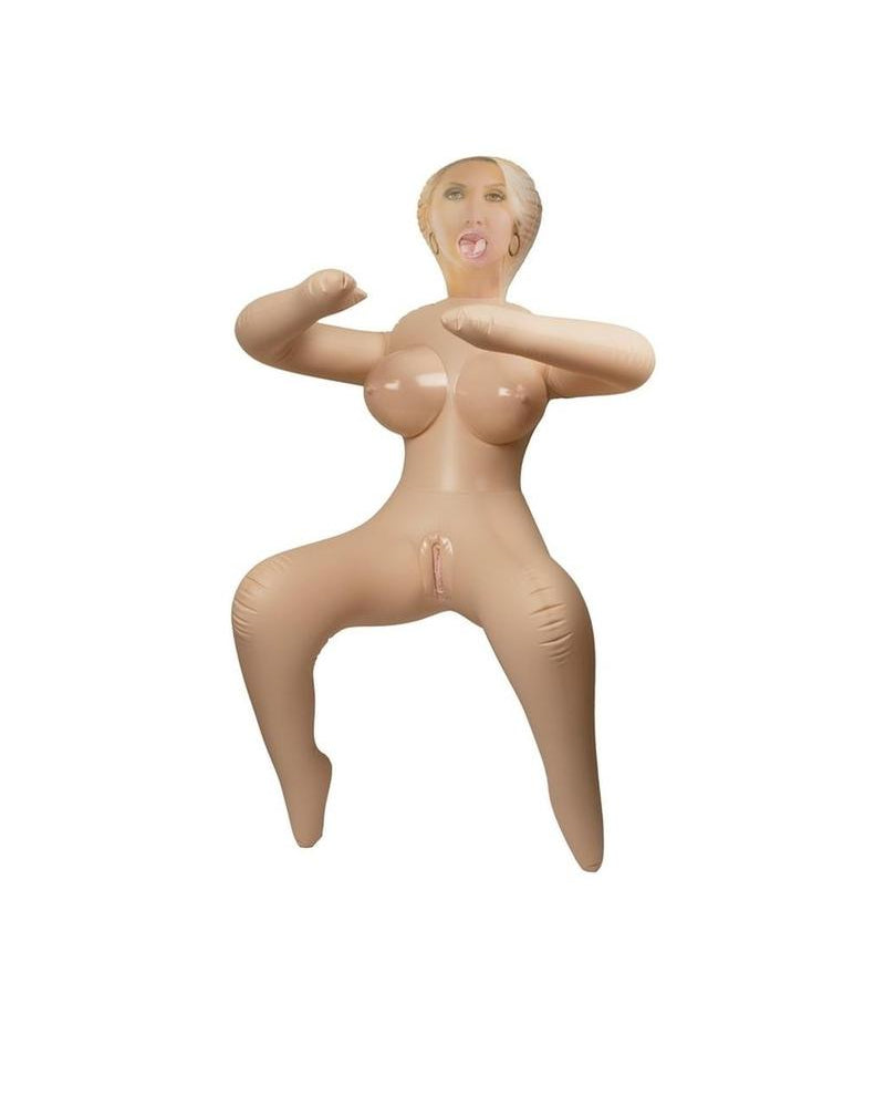 Muñeca inflable vibradora de vaquera inversa Vivid Raw