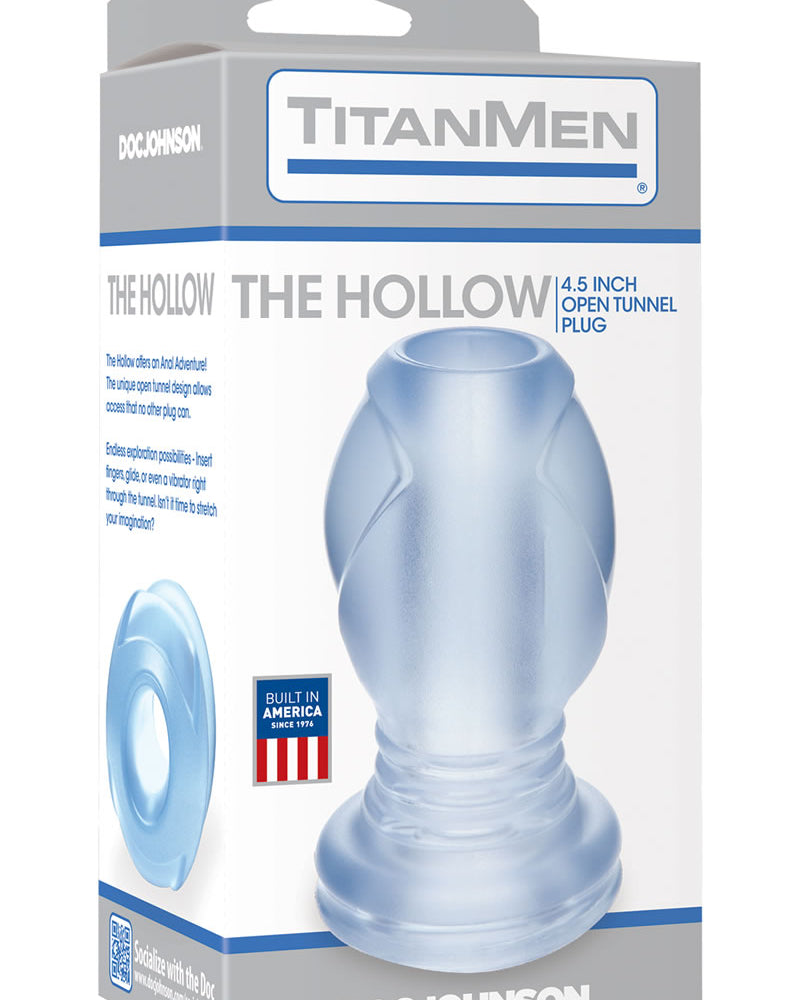 TitanMen The Hollow Open Tunnel Anal Plug Clear 4.5 Inch