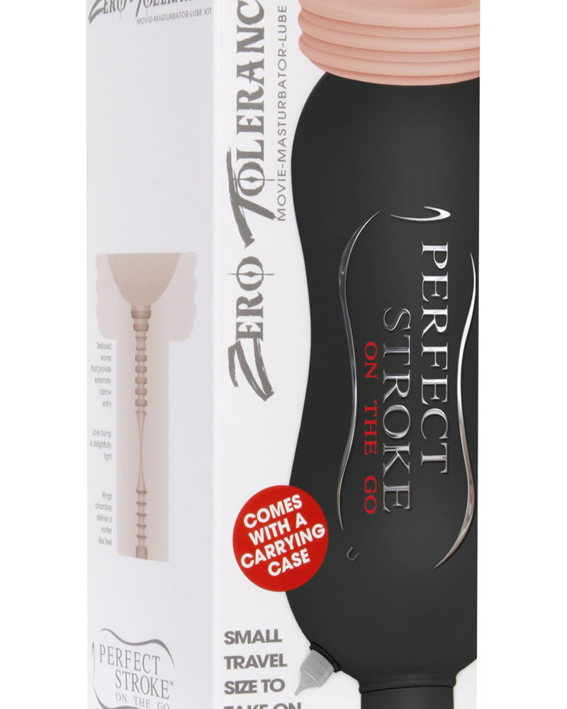 Zero Tolerance Perfect Stroke On The Go Movie Masturbator Lube Kit