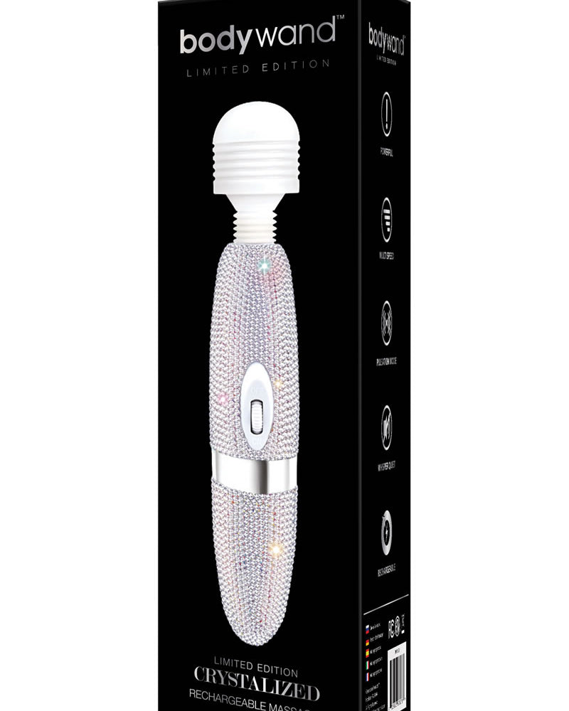 Masajeador recargable Bodywand Crystalized White